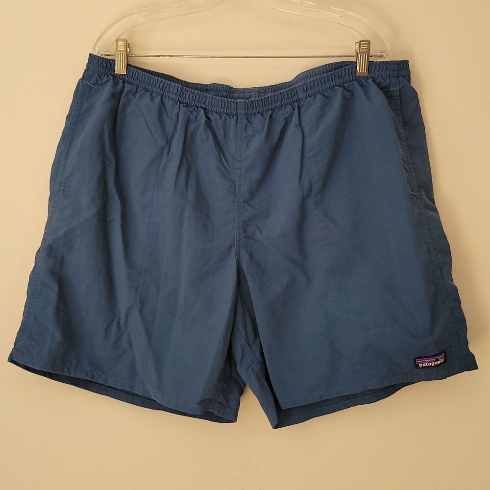 Patagonia Shorts Mens XL Navy Dark Blue Netplus Baggies Mesh Lined 5" Inseam
